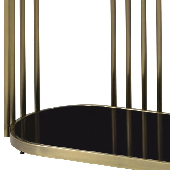 Wholesale ✨ Furniture Of America Roberts Brass & White Faux Marble Drum Sofa Table 🎁 - Image 6