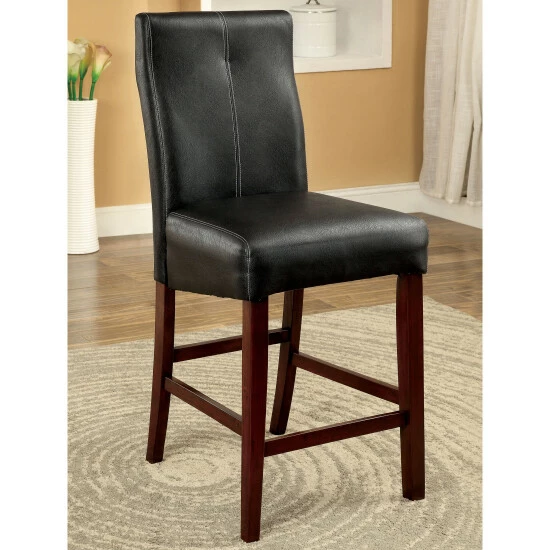 Discount 🧨 Furniture Of America Kiva Contemporary Cherry Counter Chairs (Set Of 2) 🥰