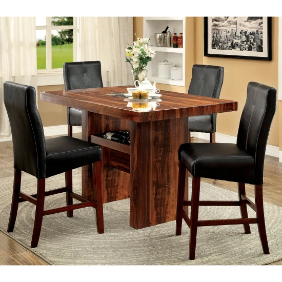 Discount 🧨 Furniture Of America Kiva Contemporary Cherry Counter Chairs (Set Of 2) 🥰 - Image 4