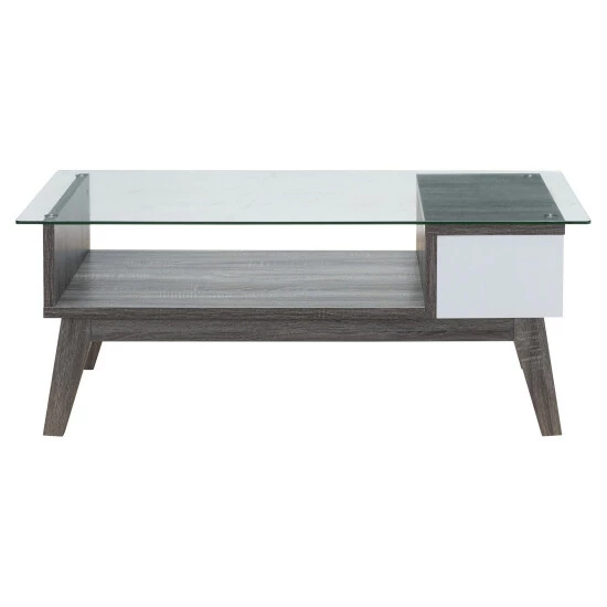 Wholesale 😀 Furniture Of America Oslo Contemporary 47-inch 1-shelf Coffee Table Distressed Walnut/black 👏 - Image 7