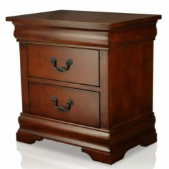 Cheapest 𧨠Furniture Of America Foss English Cherry Solid Wood Nightstand π