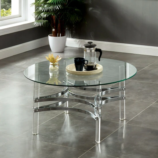 Budget ๐ Furniture Of America Oliver Contemporary Chrome 35-inch Coffee Table ๐คฉ