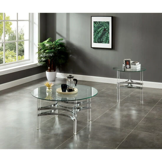 Budget ๐ Furniture Of America Oliver Contemporary Chrome 35-inch Coffee Table ๐คฉ - Image 3
