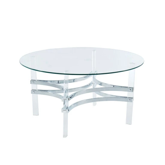 Budget ๐ Furniture Of America Oliver Contemporary Chrome 35-inch Coffee Table ๐คฉ - Image 4