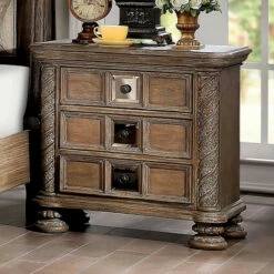 Best reviews of 🛒 Furniture Of America Cimarron Transitional Natural 3-drawer Nightstand 🔔