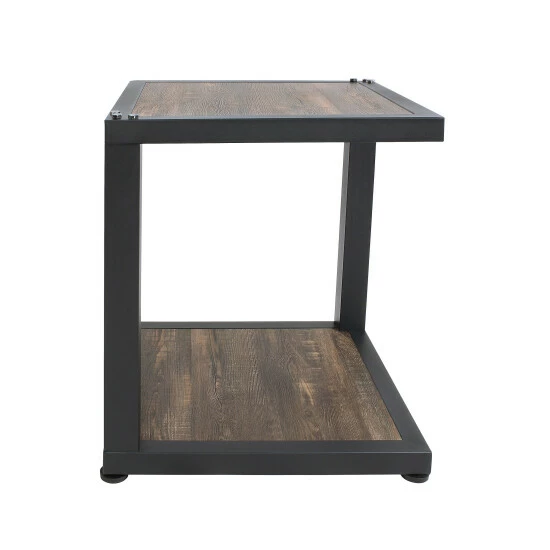 Top 10 🎉 Furniture Of America Farrow Rustic Dark Walnut & Sand Black Side Table ⭐ - Image 5