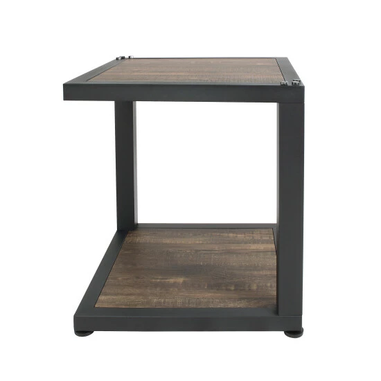 Top 10 🎉 Furniture Of America Farrow Rustic Dark Walnut & Sand Black Side Table ⭐ - Image 6