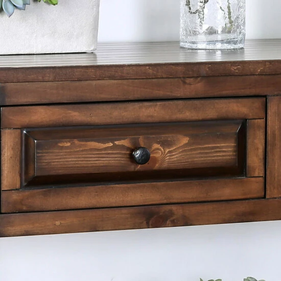 Coupon ๐ Furniture Of America Caen Walnut 48-inch Solid Wood 1-shelf Sofa Table ๐ - Image 4