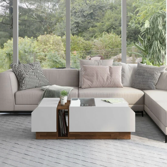 Wholesale 😀 Furniture Of America Podd Contemporary White 49-inch 3-shelf Coffee Table 🎉 - Image 2