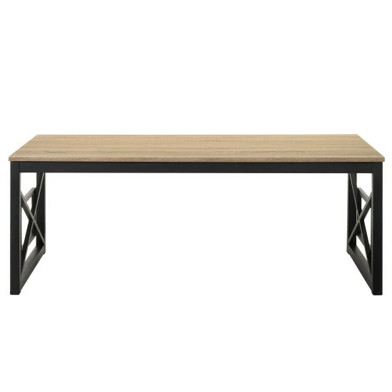 Outlet 🥰 Furniture Of America Transitional 2-Piece Coffee Table Set Natural Oak/black 👍 - Image 7