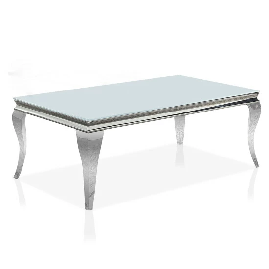 Brand new ✨ Kiermeyer Glam Glass 3-Piece Coffee Table Set By Furniture Of America Black/silver ✔️ - Image 6