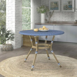 Best reviews of 👍 Furniture Of America Courtnie Blue 39.5-inch Round Bistro Table 🥰