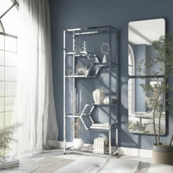 Best reviews of 🥰 Furniture Of America Bidell Modern Open Back 7-shelf Bookcase Champagne 🥰