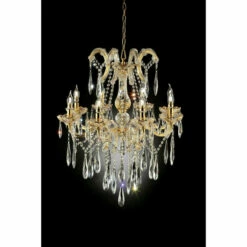 Brand new 🤩 Furniture Of America Kobe Glam Gold Crystal Chain Ceiling Lamp 😍