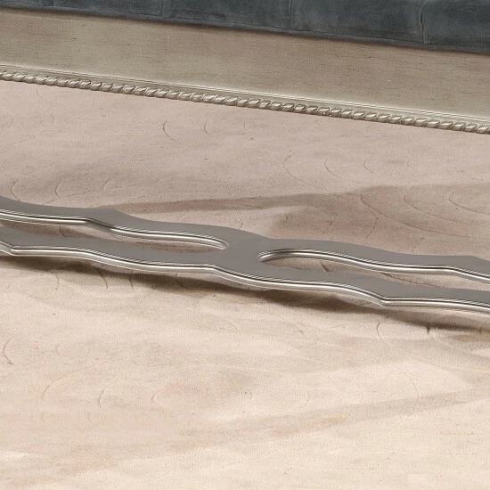 Promo ⌛ Furniture Of America Zeln Traditional Fabric Tufted Accent Bench Black ⌛ - Image 5