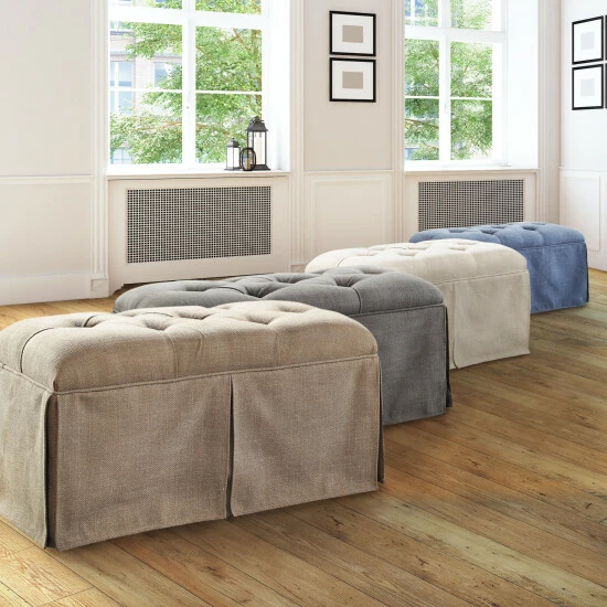 Promo ❤️ Furniture Of America Hald Traditional Solid Wood Storage Bench Blue 🥰