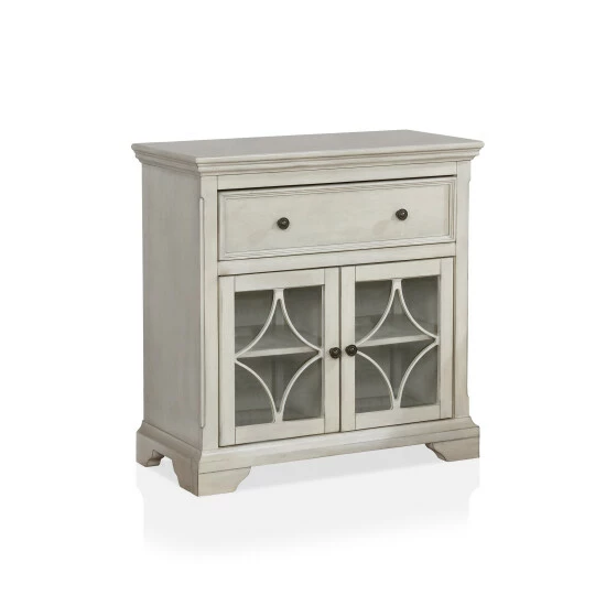 Best Sale 😀 Furniture Of America Luccas Antique White 32-inch 2-shelf Hallway Cabinet ⌛ - Image 3