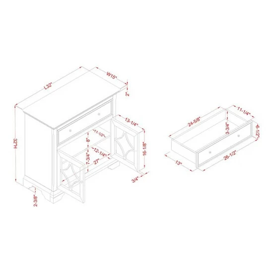 Best Sale 😀 Furniture Of America Luccas Antique White 32-inch 2-shelf Hallway Cabinet ⌛ - Image 5