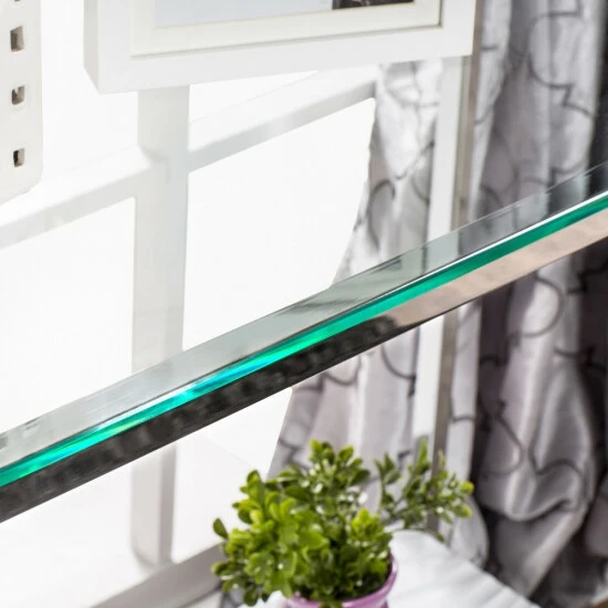 Buy 👍 Furniture Of America Deitie Modern 48-inch 1-shelf Chrome Sofa Table White ❤️ - Image 6