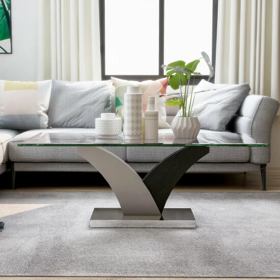 Deals 👍 Furniture Of America Quap Contemporary White 47-inch Glass Coffee Table 😍 - Image 2