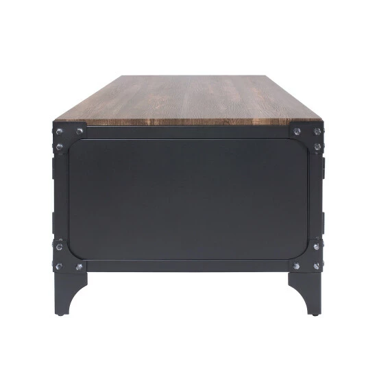 Deals 😀 Furniture Of America Conner Black & Dark Walnut Storage Accent Tables ⭐ - Image 6