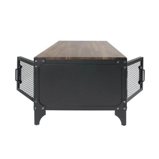 Deals 😀 Furniture Of America Conner Black & Dark Walnut Storage Accent Tables ⭐ - Image 7