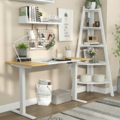 Cheapest 🌟 Furniture Of America Getty Adjustable Standing Desk & Ladder Bookshelf 🎁