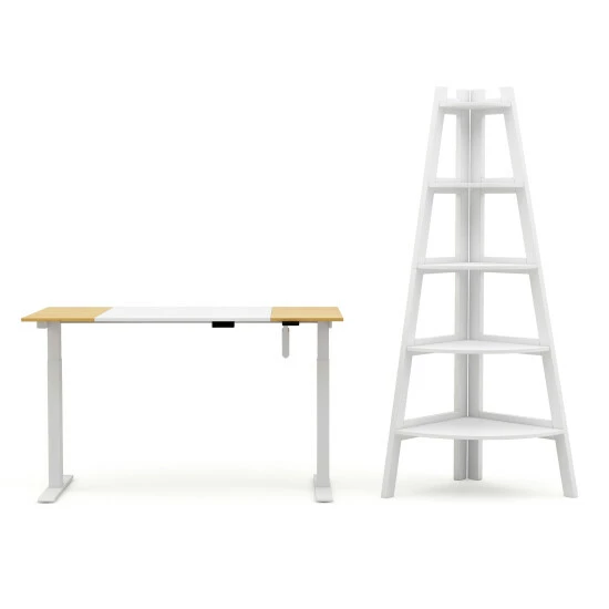 Cheapest 🌟 Furniture Of America Getty Adjustable Standing Desk & Ladder Bookshelf 🎁 - Image 5