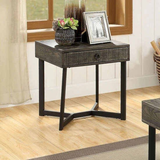 Discount 🛒 Furniture Of America Mini Urban Oak 48-inch 2-piece Accent Table Set ✔️ - Image 4