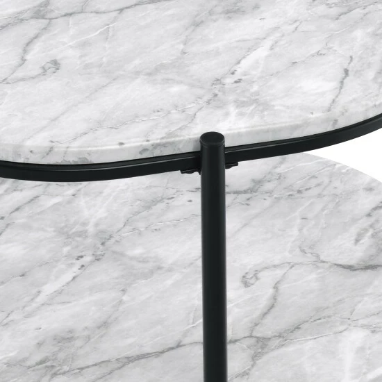 Best deal 💯 Furniture Of America Grint Contemporary 22-inch 2-shelf Side Table Matte Black 🧥 Coating 🌟 - Image 6