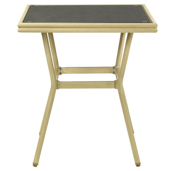 Brand new 👏 Sken Glass 28-inch Square Patio Dining Table By Furniture Of America Brown/natural Tone 🌟 - Image 6