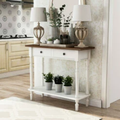 Outlet β€οΈ Furniture Of America Jeln Traditional 38-inch 1-shelf Console Table Cherry β€οΈ