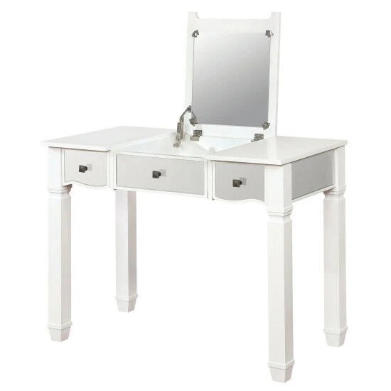 Cheapest ✔️ Furniture Of America Allison White 2-piece Wood Vanity Table Set 🥰 - Image 5