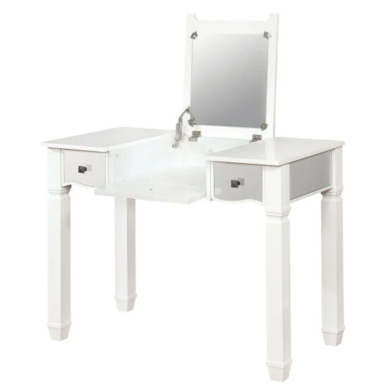 Cheapest ✔️ Furniture Of America Allison White 2-piece Wood Vanity Table Set 🥰 - Image 6