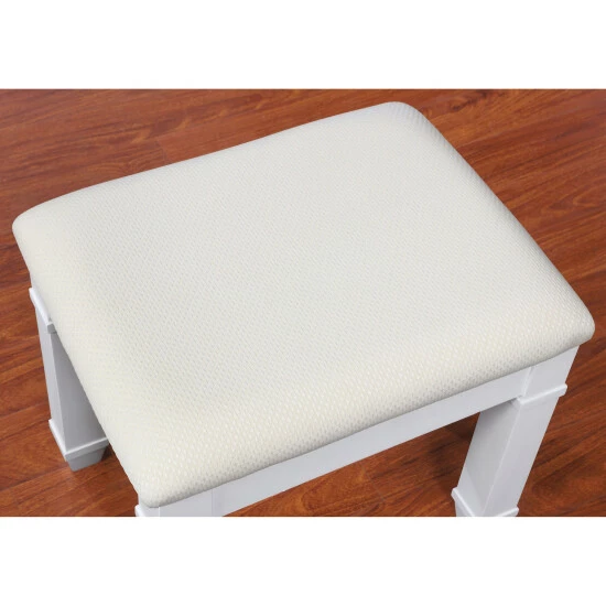 Cheapest ✔️ Furniture Of America Allison White 2-piece Wood Vanity Table Set 🥰 - Image 8