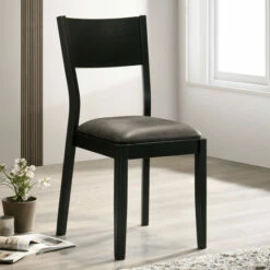 Best Sale 🎁 Furniture Of America Balgona Grey Padded Side Chair, Set Of 2 - N/A ⭐