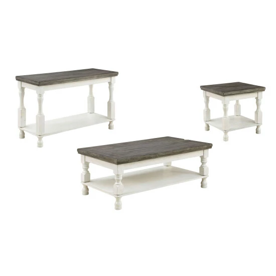 Promo ⌛ Furniture Of America Neking Farmhouse White 3-piece Coffee Table Set ❤️ - Image 3