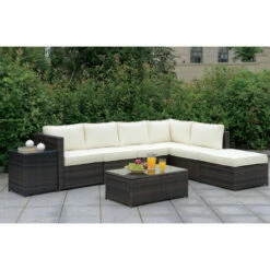 Coupon 🥰 Furniture Of America Riba Contemporary Brown 8-piece Patio Set 🎉