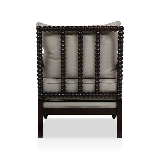 Outlet 🎉 Furniture Of America Digg Gray Fabric Cushioned Accent Chair 🤩 - Image 5