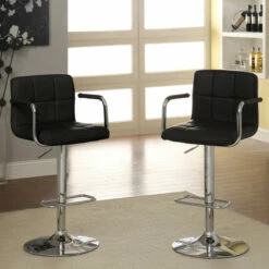 Hot Sale π Furniture Of America Corvelli Adjustable Swivel Barstool (Set Of 2) Grey π