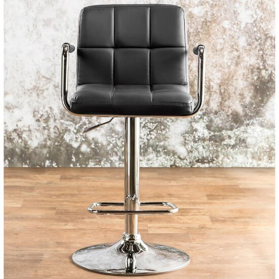 Hot Sale 👍 Furniture Of America Corvelli Adjustable Swivel Barstool (Set Of 2) Grey 🔔 - Image 2