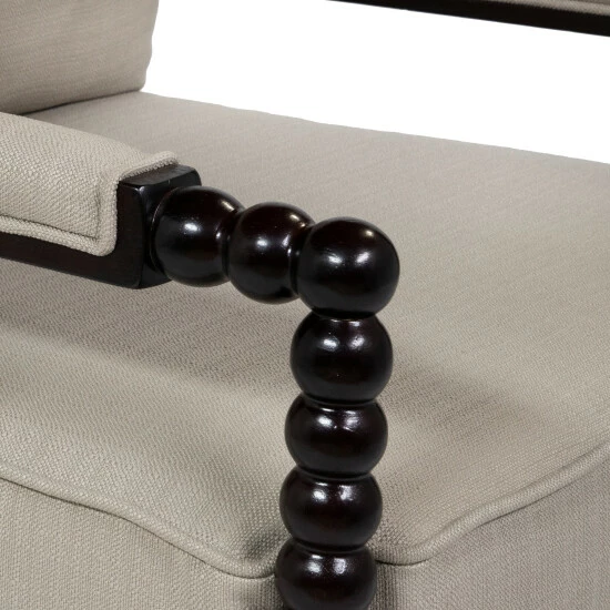 Outlet 🎉 Furniture Of America Digg Gray Fabric Cushioned Accent Chair 🤩 - Image 7