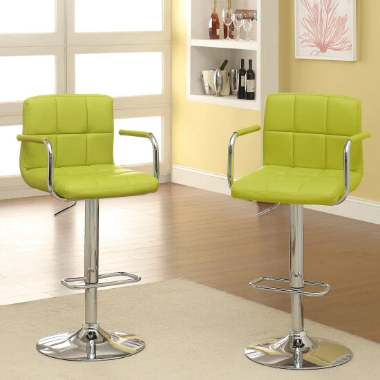 Hot Sale 👍 Furniture Of America Corvelli Adjustable Swivel Barstool (Set Of 2) Grey 🔔 - Image 7