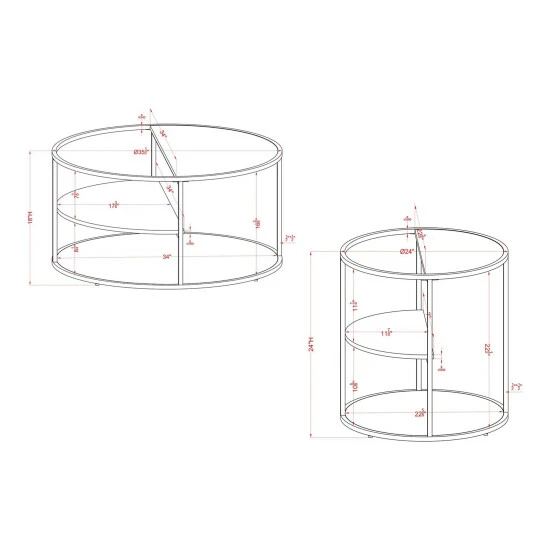 Budget 😉 Furniture Of America Carmicha 2-Piece 35-inch 2-shelf Coffee Table Set Grey 🧨 - Image 7
