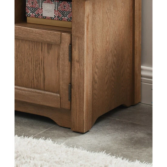 Outlet ✔️ Furniture Of America Mals Country Padded Seat 2-door Storage Bench Oak ⌛ - Image 4
