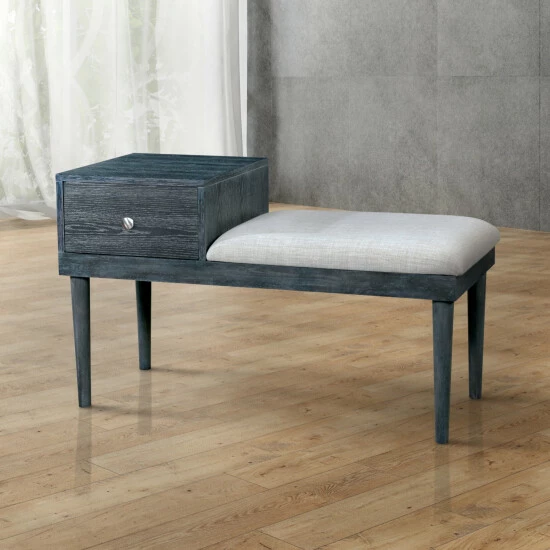 Best deal ✔️ Furniture Of America Jays Contemporary Grey Solid Wood Accent Bench ⌛ - Image 2