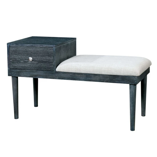 Best deal ✔️ Furniture Of America Jays Contemporary Grey Solid Wood Accent Bench ⌛ - Image 3