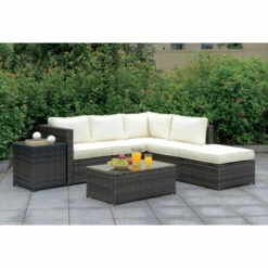 Discount π― Furniture Of America Piba Contemporary Brown Patio Sectional Set β¨