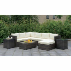 Discount π― Furniture Of America Mene Contemporary Brown Cushioned Patio Set π₯°