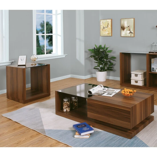 Best Pirce ๐ Furniture Of America Valmont Walnut 2-piece Storage Coffee Table Set ๐